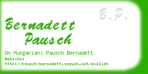 bernadett pausch business card